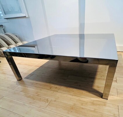 Maria Pergay longest steel polished coffee table