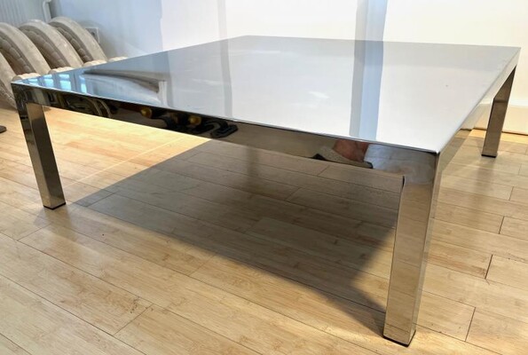 Maria Pergay longest steel polished coffee table