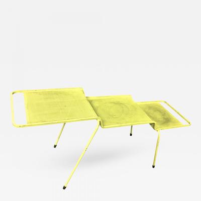 Mathieu Matégot Rigitule yellow Long Coffee Table