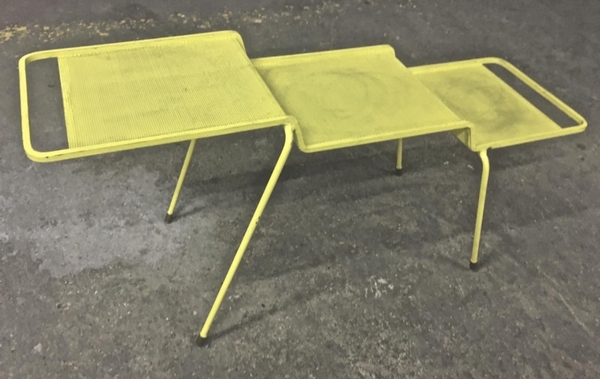 Mathieu Matégot Rigitule yellow Long Coffee Table