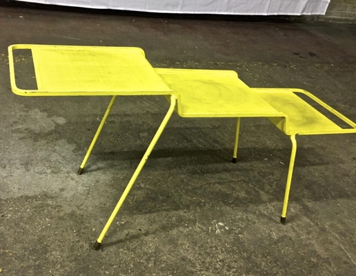 Mathieu Matégot Rigitule yellow Long Coffee Table