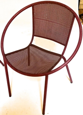 Mathieu Mategot style charming pair of outdoor chairs