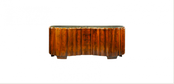 Maurice Dufrène Documented Buffet Carved Mahogany