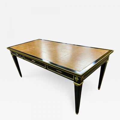 Maurice Hirsch Neo classical 40s chicest desk with gold bronze accent