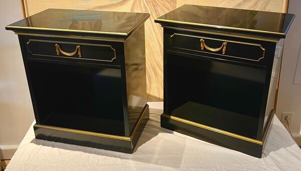 Maurice Hirsch superb pair of black side table or coffee table