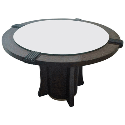 Maurice Jallot coffee table with mirror top