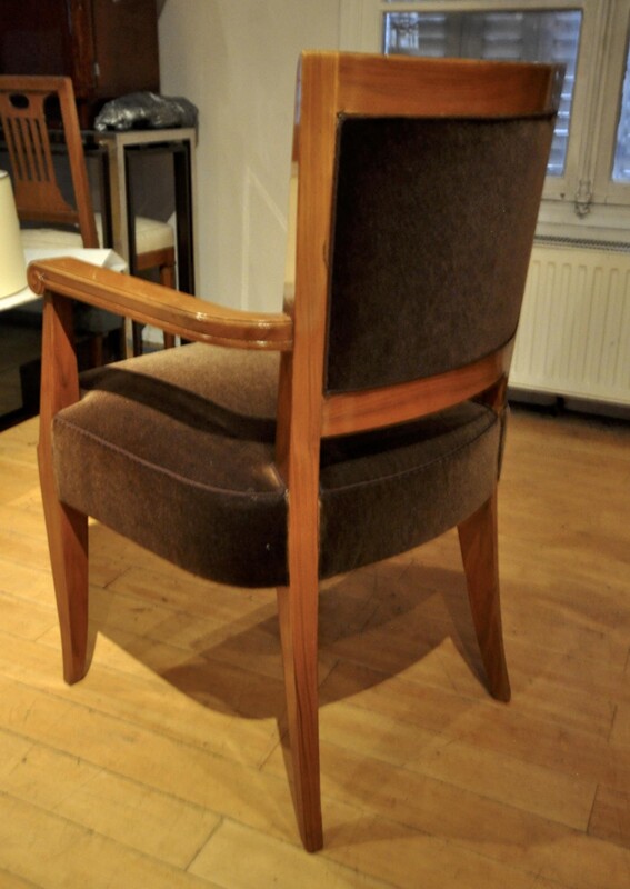 Maxime Old Pair of Refined Solid Walnut Armchairs