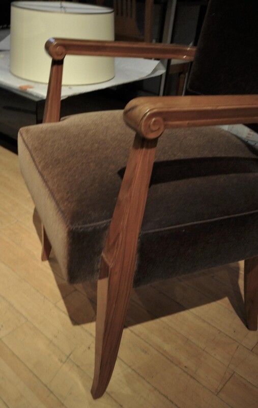 Maxime Old Pair of Refined Solid Walnut Armchairs