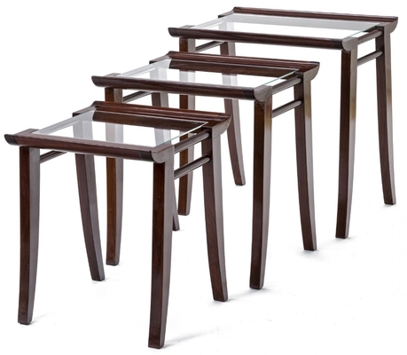 Maxime Old superb set of 3 mahogany nesting tables