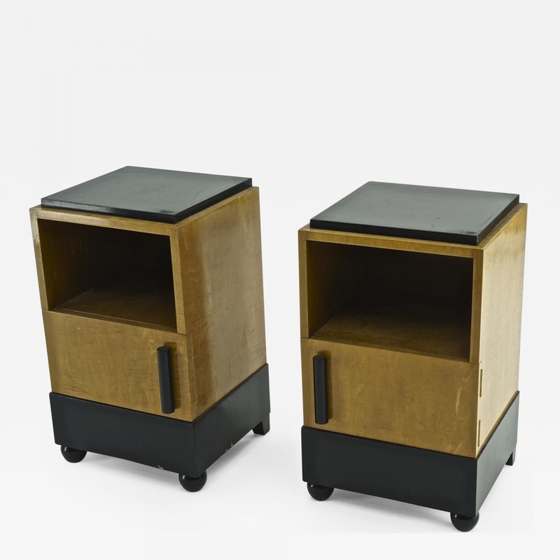 Michel Dufet art deco pair of bedsides