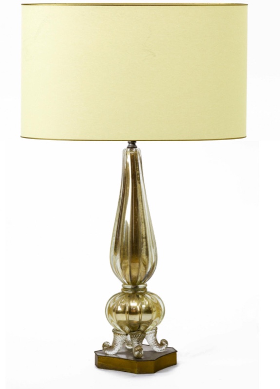 Murano Super Gold Mercury Glass Table, Bronze Mercury Glass Table Lamp
