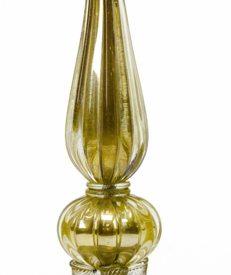 Murano super gold mercury glass table lamp with gold bronze base