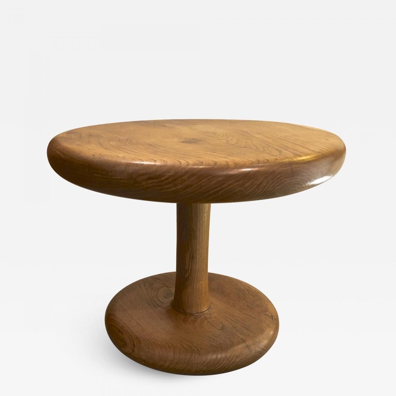 Mushroom shaped 50s rare oak coffee table