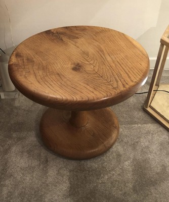 Mushroom shaped 50s rare oak coffee table