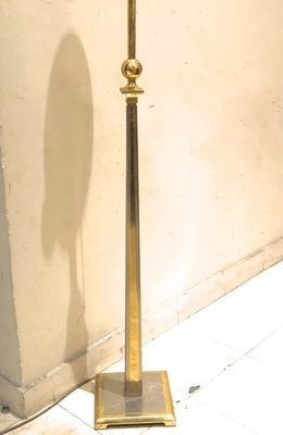 Neo classic sturdy gold and silver bronze floor lamp