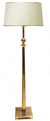 Neo classic sturdy gold and silver bronze floor lamp