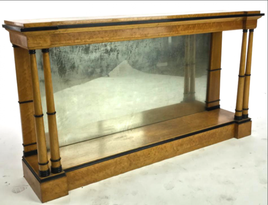 Neo classical revival  blond birdeye wood Retour dEgypte console