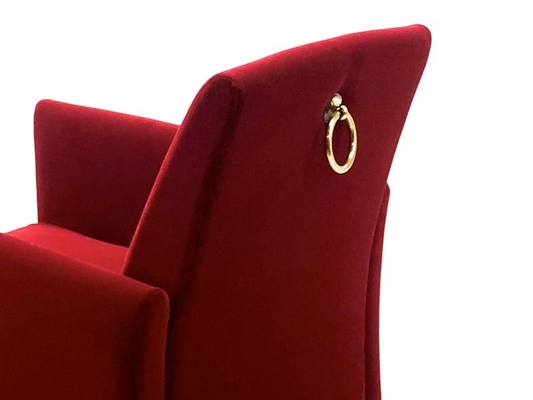 Olivier Gagnere for Cafe Marly pair of red comfy lounge chairs