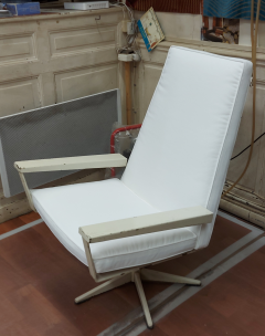 outdoor rarest superb pair of metal swivel lounge chairs