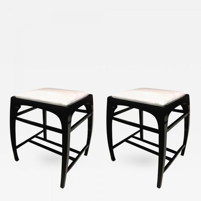 Pair of Austrian Secession Stools attributed to Koloman Moser