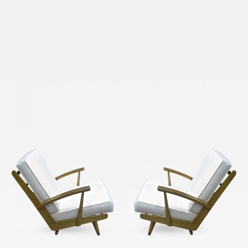 Pair of Lounge Chairs attributed to Louis Sognot