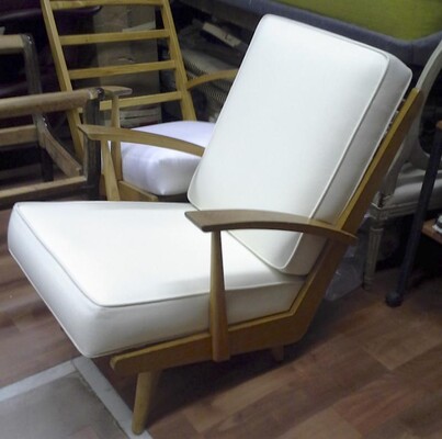 Pair of Lounge Chairs attributed to Louis Sognot