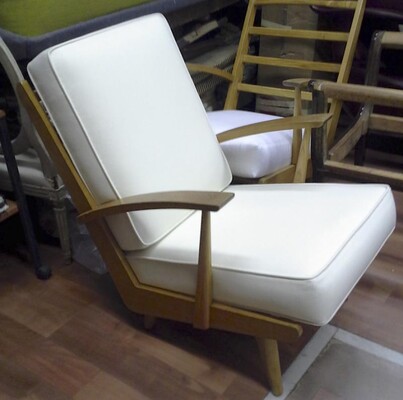 Pair of Lounge Chairs attributed to Louis Sognot