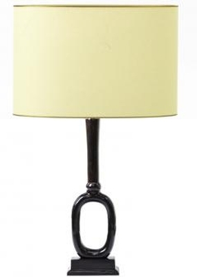 pair of refined rare oval shaped table lamp