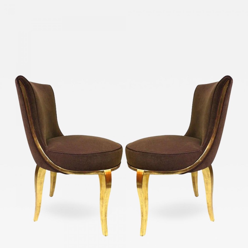 Paul Follot Exquisite Pair Boudoir chairs