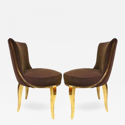 Paul Follot Exquisite Pair Boudoir chairs