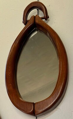 rare pair of organic wood mirrors