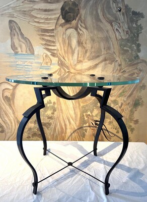 Raymond Subes attributed wrought iron coffee table