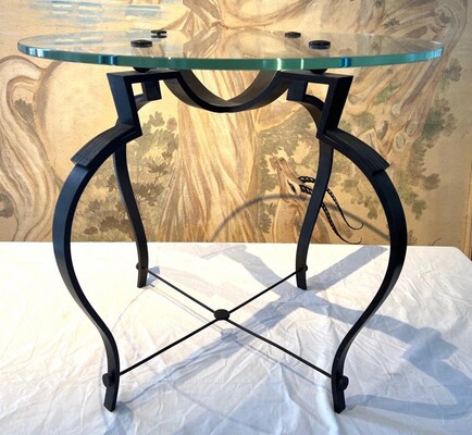 Raymond Subes attributed wrought iron coffee table