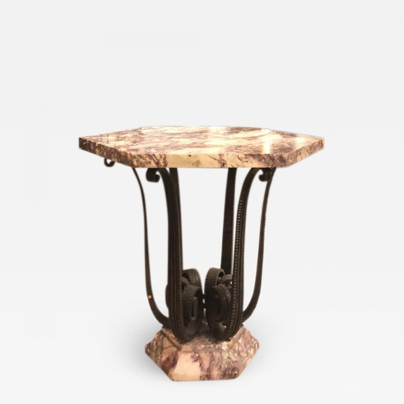 Raymond Subes exceptional wrought iron coffee table or center