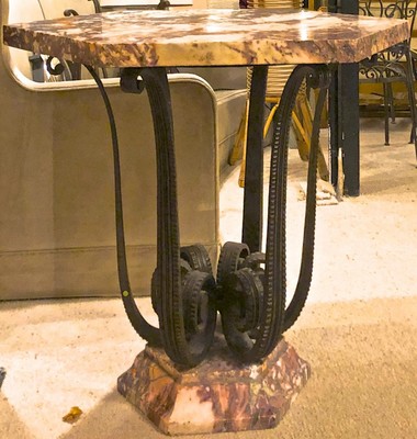 Raymond Subes exceptional wrought iron coffee table or center