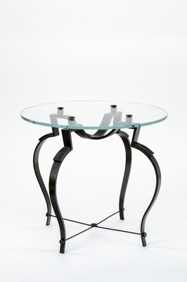 Raymond subes refined wrought iron coffee table
