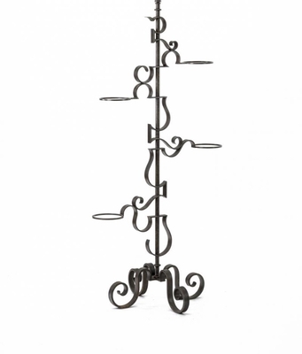 Raymond Subes spectacular wrought iron planter standing lamp