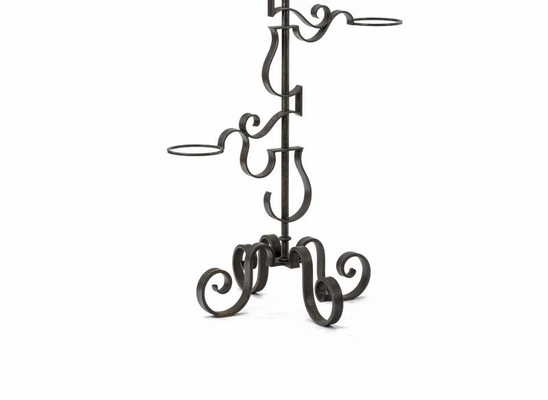 Raymond Subes spectacular wrought iron planter standing lamp