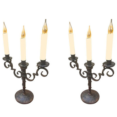 Raymond Subes Wrought Iron Tree-Light Candelabra