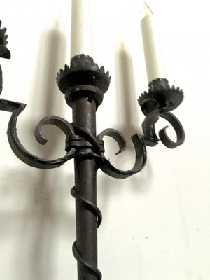 Raymond Subes Wrought Iron Tree-Light Candelabra