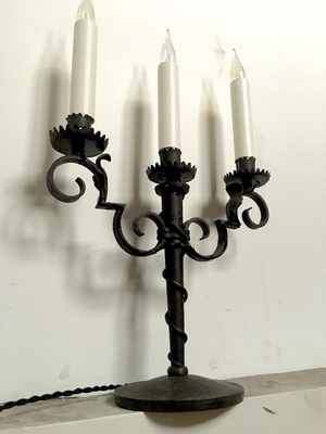 Raymond Subes Wrought Iron Tree-Light Candelabra