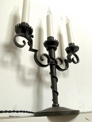 Raymond Subes Wrought Iron Tree-Light Candelabra