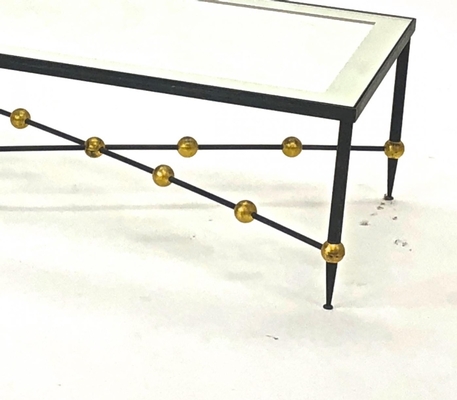 Rene Prou (Attributed) big wrought iron coffee table 