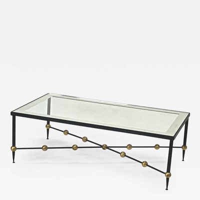 Rene Prou (Attributed) big wrought iron coffee table 