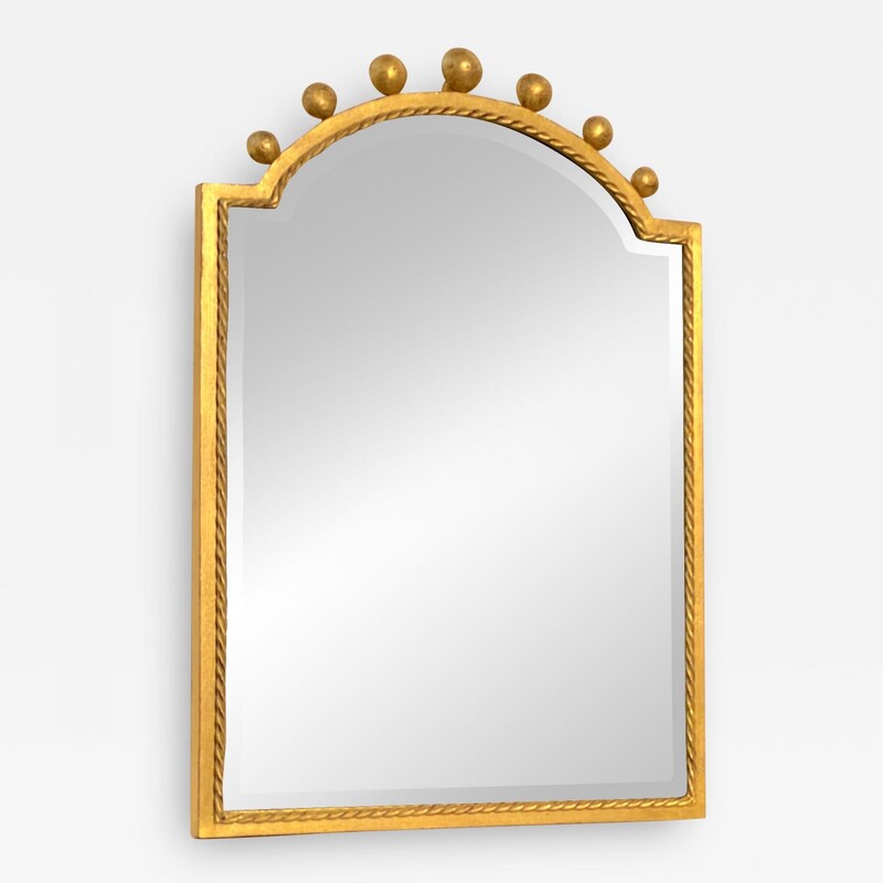 Rene Prou extreme refinement smal gold leaf iron mirror