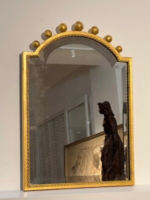 Rene Prou extreme refinement smal gold leaf iron mirror