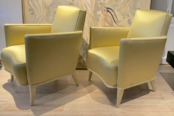 Rene Prou Pair of refined arm chairs