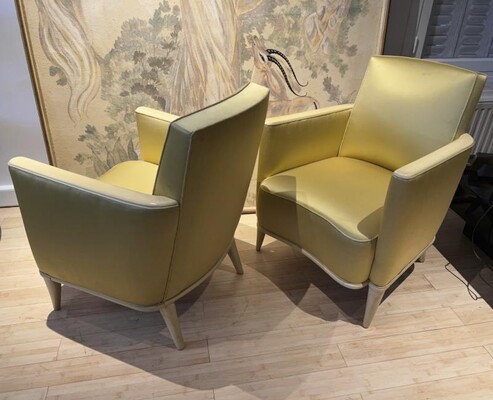 Rene Prou Pair of refined arm chairs