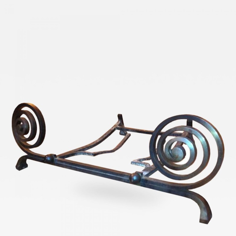 Richard Desvallieres Beautiful Wrought Andiron