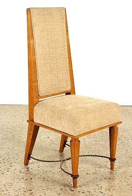 Robert Paveau documented set of 4 chicest high back chairs